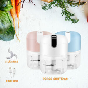 Mini Processador De Alimentos Bivolt Moedor Elétrico S/fio - Imagem 6