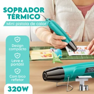 Soprador Térmico Pistola Portátil C/ Bico 320w Quente 110v Cor Sortida - Imagem 2
