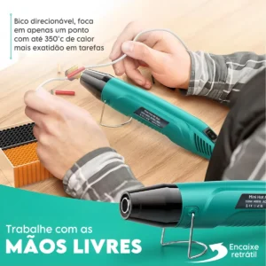 Soprador Térmico Pistola Portátil C/ Bico 320w Quente 110v Cor Sortida - Imagem 5