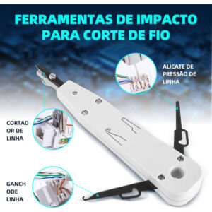 Kit Ferramentas Rede Informática Testador DE CABO Lan ALICATE Crimpar Rj45 DECAPADOR - Imagem 2