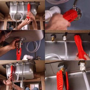 Instalador Hidráulico Ferramenta Profissional Pia Torneira Cor Vermelho - Imagem 3