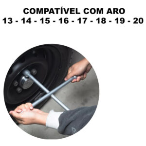Chave De Roda Cruz Profissional Universal 17x19x21x23 Mm 17 19 21 23 - Imagem 4
