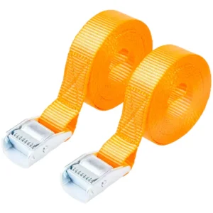 Kit 2 Cinta Catraca de amarração de carga reforçada 5m 250kg cor laranja - Imagem 2