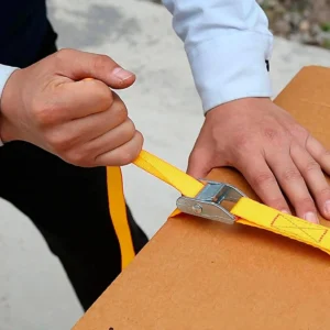Kit 2 Cinta Catraca de amarração de carga reforçada 5m 250kg cor laranja - Imagem 3