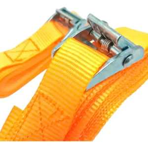 Kit 2 Cinta Catraca de amarração de carga reforçada 5m 250kg cor laranja - Imagem 4