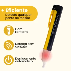 Caneta Detectora De Tensão Corrente Elétrica Teste Sonoro - Imagem 7