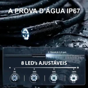 Endoscópio Industrial Micro Câmera 0.8mm Sonda 10m Inspeção - Imagem 4