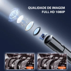 Endoscópio Industrial Micro Câmera 0.8mm Sonda 10m Inspeção - Imagem 7