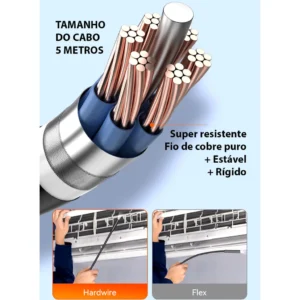 Endoscópio Industrial Micro Câmera 0.8mm Sonda 10m Inspeção - Imagem 6