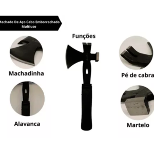 Machadinha De Aço Multiuso C/ Pé De Cabra, Alavanca Martelo - Imagem 3