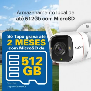Tapo C320WS Câmera de Segurança Wifi 2K QHD Colorida IP66 - Imagem 8