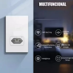Tomada Inteligente 10a Touch Espelhado Wifi Automação Alexa - Imagem 3