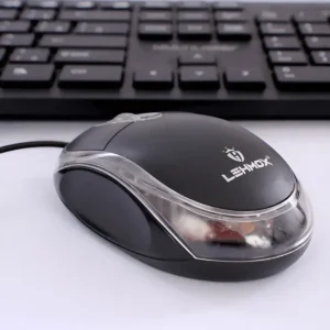 Mouse Convencional Com Fio Lehmox LEY-28 Preto USB Óptico Ambidestro - Imagem 5