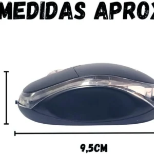 Mouse Convencional Com Fio Lehmox LEY-28 Preto USB Óptico Ambidestro - Imagem 9