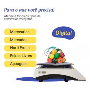 Balança Comercial Digital Eletrônica 40kg Bivolt 110/220v Alta Precisão - Imagem 3