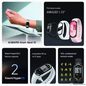 Xiaomi Smart Band 10 Amoled A Prova Dagua Original - Preto - Imagem 3