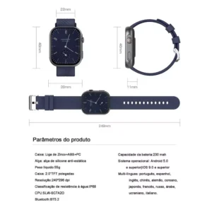 Smartwatch Peje ZW03 Ultra A Prova D'água Pulseira Extra - Imagem 7