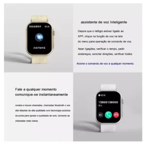 Smartwatch Peje ZW03 Ultra A Prova D'água Pulseira Extra - Imagem 5