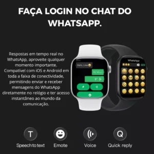 Smartwatch Microwear W11 Mini 1GB Série 11 Whatsapp A Prova D'água - Imagem 4