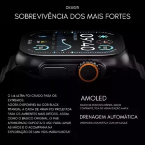 Smartwatch Microwear Ultra 4 Plus 49mm Serie 10 2GB Tela Amoled Lançamento - Titânio Gold - Imagem 6