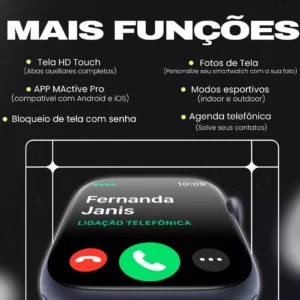 Smartwatch Microwear S10 Pro 47mm Serie 10 1GB ChatGPT Lançamento - Imagem 7