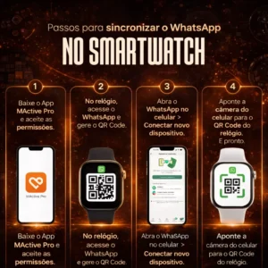 Smartwatch Microwear W11G 2GB Série 11 GPS Whatsapp A Prova D'água - Imagem 5