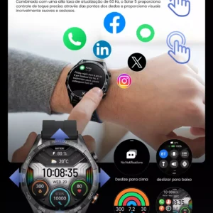 Smartwatch Haylou Solar 5 Amoled NFC A Prova Dagua Lançamento Cor Sortida Branca ou Preta - Imagem 7