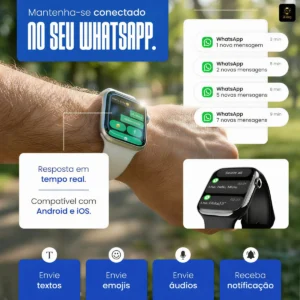 Smartwatch Microwear S11 Mini 42mm Série 11 Whatsapp - Imagem 5