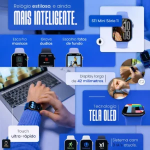Smartwatch Microwear S11 Mini 42mm Série 11 Whatsapp - Imagem 6
