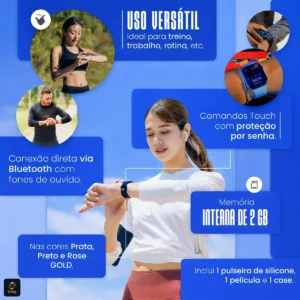 Smartwatch Microwear S11 Mini 42mm Série 11 Whatsapp - Imagem 8